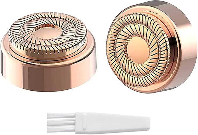 Facial Hair Remover for Women with 2 Pack Replacement Heads Gold