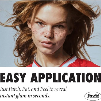 Fazit Makeup Patches - Red Speckles - Glow Up Make-Up Patches - Cute Glitter Makeup Accessories for Women - Cosmetic Glitter for Face