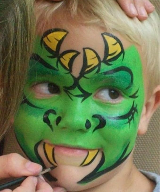 Go Ho Light Green Face Paint Washable for Halloween Makeup,Creamy to Gel Water Based Green Body Paint Full Coverage for Adults Children Cosplay SFX Costumes Festivals Makeup,25g