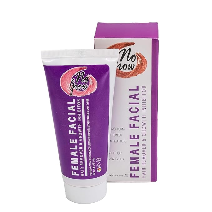 Female Facial Hair Remover & Growth Inhibitor - 90ml - Visible Results in 4 Months - Once a Week Women's Hair Removal Gel & Hair Inhibitor for Face