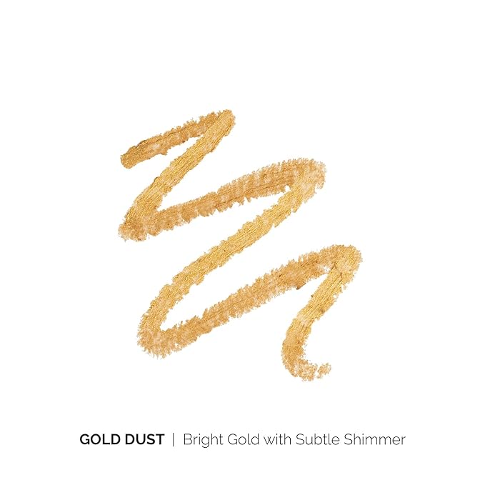 OFIR Waterproof Eye Pencil | Vegan, Cruelty-Free & Smudge-Proof | Creamy Gel Formula for Smooth Application | Long-Lasting, Full-Coverage, Precise Eyeliner Pencil (Gold Dust - Bright Gold)