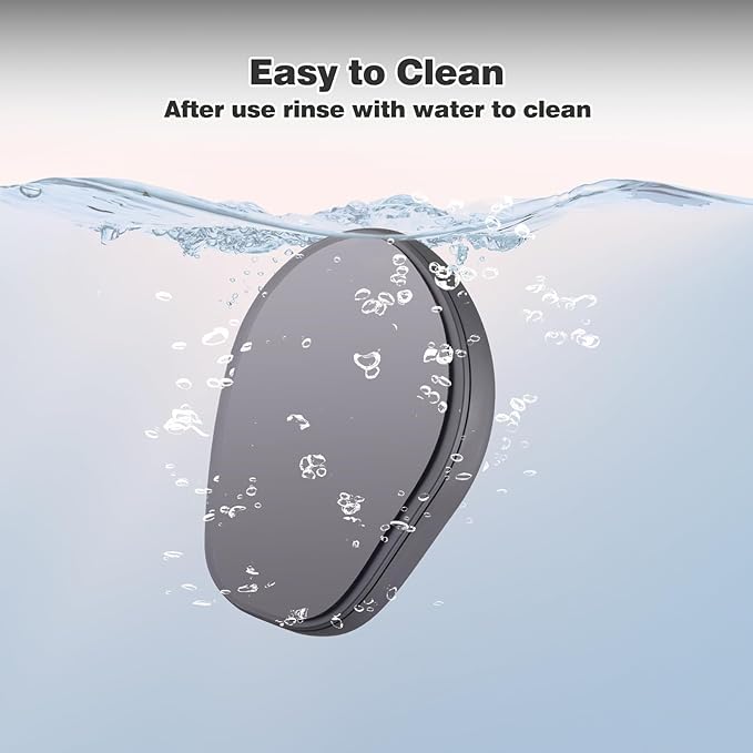 Crystal Hair Eraser for Women and Men, Reusable Crystal Hair Remover Painless Exfoliation Hair Removal Tool for Back Arms Legs (Black)