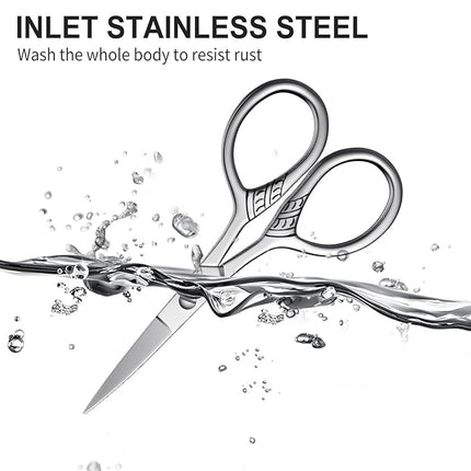 Professional Grooming Scissors for Hair, Eyelashes, Nose, Eyebrow Trimming, Mustache - AsonTao