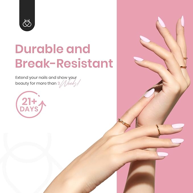 Beetles Gel Nail Tips Short Oval Shape, 500Pcs Clear Soft Nail Tips Pre-shaped Full Cover False Nails Gelly Tips for Gel Nail Polish Easy Nail Extensions Acrylic Press on Nails