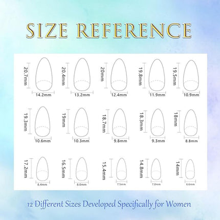 Short Press on Nails Almond Orange French Tip Glue on Nails Cute Fake Nails Full Cover Stick on Nails Glossy Artificial Nails Short Acrylic Nails Press ons Reusable False Nails for Women 30 Pcs