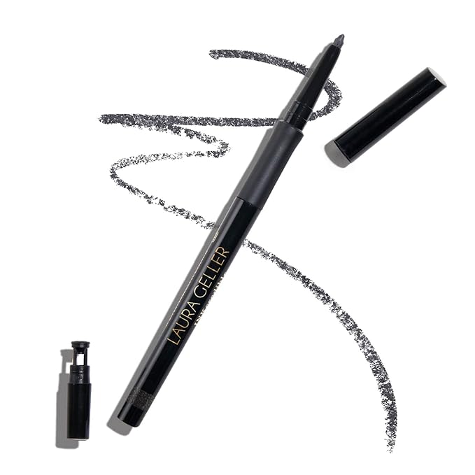 LAURA GELLER NEW YORK INKcredible Gel Eyeliner - Smoky Night - Waterproof Smudge-proof Eyeliner Pencil - Built in Sharpener