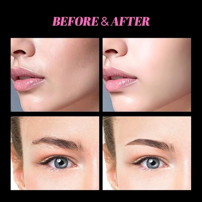 Gorilla Technique Facial Hair Removal for Women, Painless 2 in 1 Eyebrow Razor & Facial Hair Remover for Upper Lip, Chin & Peach Fuzz for Smooth Skin, K-Beauty Inspired Korean Skin Care