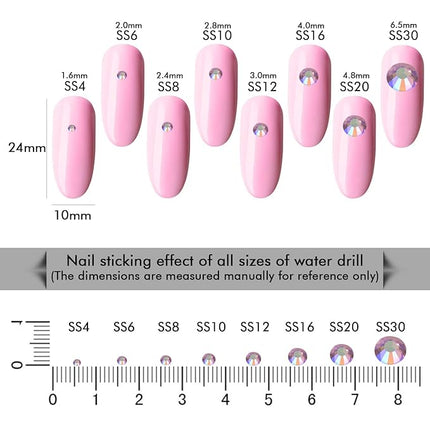 3000Pcs Light-Purple Ab Crystal Rhinestones,Glass Flatback Rhinestones Small Gemstones for Nail Face Makeup Art Crafts Clothes Decoration -(SS4,1.6mm,Light-Purple Ab)