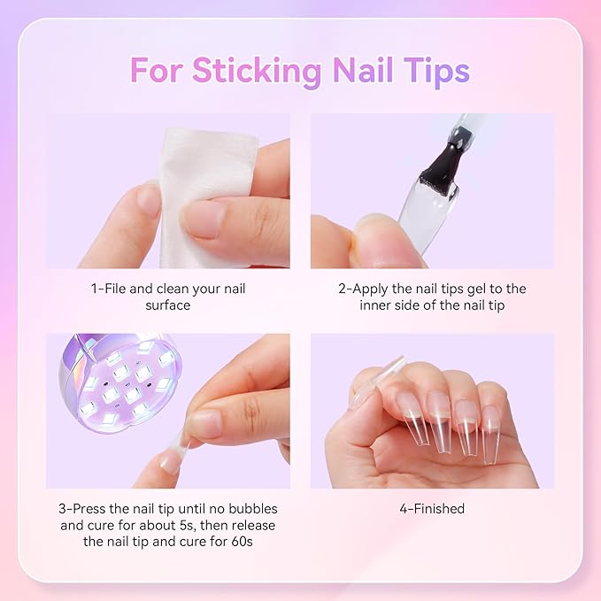 Makartt UV LED Nail Lamp - Gooseneck UV Light for Gel Nails USB 39W Cordless Flash Cure Lamp with 4 Times & Auto Sensor Nail Dryer Fast Curing Nail Art Design for Salon Home DIY (Glazed Purple)