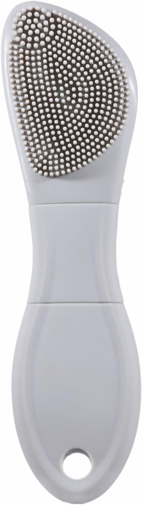 Silicone Face Scrubber Skin Spatula —2 in1 Pore Cleansing Brush Black Head Remover for Face Nose, Blackhead Remover Scraper Pore Extractor Tool for Men Women Skin Care (Light Gray)