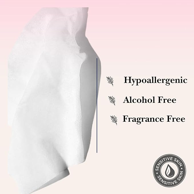 mivida 100 Count Individually Wrapped Makeup Remover Wipes with Vitamin E | Fragrance-Free, Alcohol-Free makeup wipes | Hypoallergenic single make up removing wipes