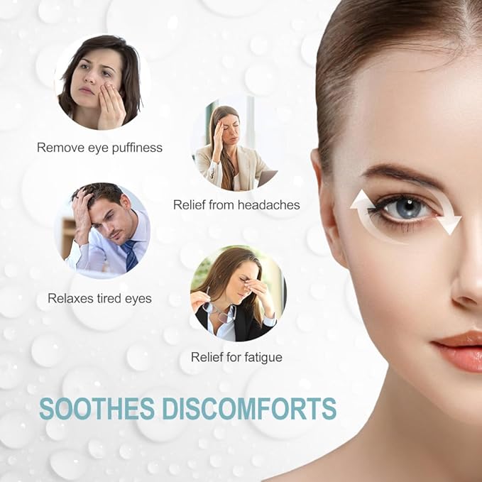 NEWGO Cooling Eye Mask for Puffy Eyes, Cold Eye Mask Eye Ice Pack for After Eyes Surgery, Tension Stress Relief, Itchy Eyes, Headaches, Dark Circles - Blue (Blue-2Pack)