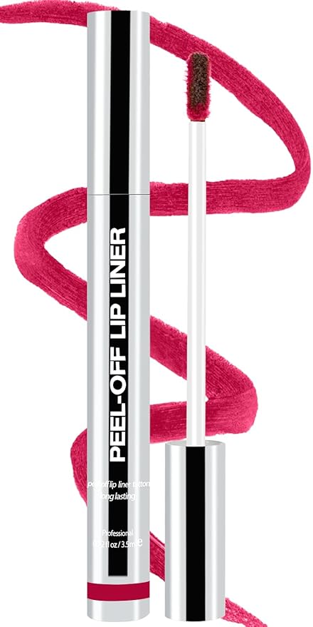 Peel Off Lip Liner Stain, Long Lasting Matte Lip Tattoo Makeup, Smudge-Proof, Highly Pigmented Color, Transfer-Proof, Waterproof, Suitable for All Skin Types, Coral Pink