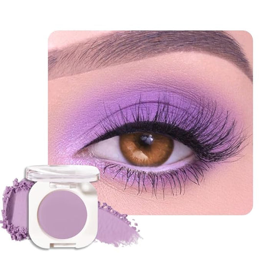 Single Matte Eye Shadow Palette Makeup, Violet Purple Eyeshadow for Women Halloween Birthday Party Wear, Monochrome Eye Shadow Makeup, Pigmented Waterproof Sombras Para Ojos, 31