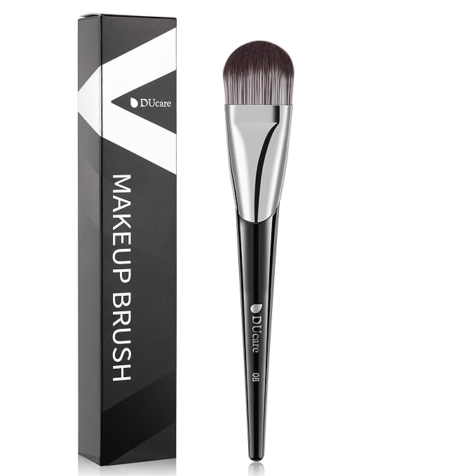 DUcare Flat Foundation Brush for Liquid Makeup, Premium Synthetic Hair Concealer/Kabuki Makeup Brush, Dense Bristles Design, Multi-Purpose Face Brushes for Liquid/Cream/Facial Mask