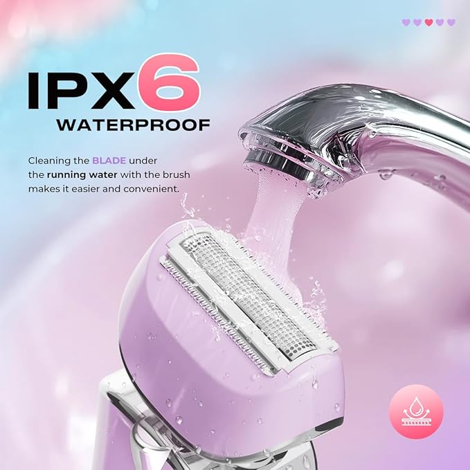 Electric Shaver for Women Rechargeable Wet Dry Electric Razor for Women, Waterproof Lady Shaver for Legs Arm Underarm Bikini Public Body Razor with One Extra Foil Blade