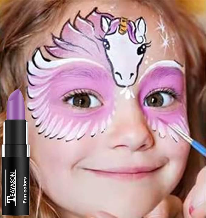 Go Ho Makeup Light Purple Cream-Blendable Stick - Purple Face & Body Paint, Safe for Halloween