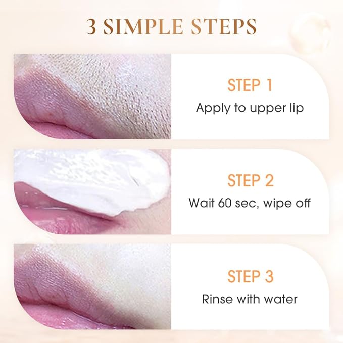 Hair Removal Cream for Women,2025 New Gentle Facial Hair Removal Cream With Scraper, Painless Hairs Removers for Body Face Lips (1)