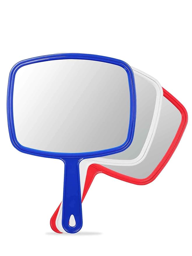 OMIRO Hand Mirror, Handheld Mirror with Handle, Pack of 3