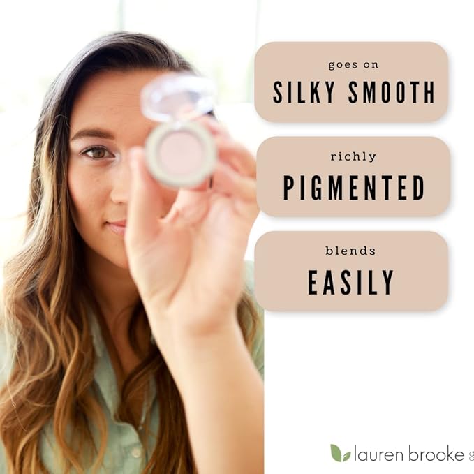 Lauren Brooke Cosmetiques Cream Eyeshadow | Natural Organic Eye Makeup, Richly Pigmented Creme Eyeshadow For Women (Fairy Wings Shimmer)