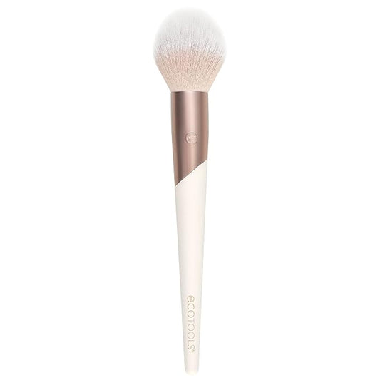 EcoTools Luxe Plush Powder Makeup Brush for Blush & Bronzer, Works Best With Powder Makeup, Luxurious and Glamorous, Eco-Friendly Premium Makeup Brush, Synthetic Bristles, Pink, 1 Count (Pack of 8)