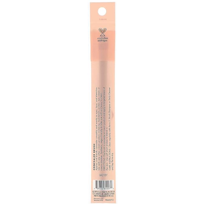 e.l.f. Cosmetics Concealer Brush, Flat Synthetic Brush is Ideal for Concealing Small Imperfections (Pack of 2)