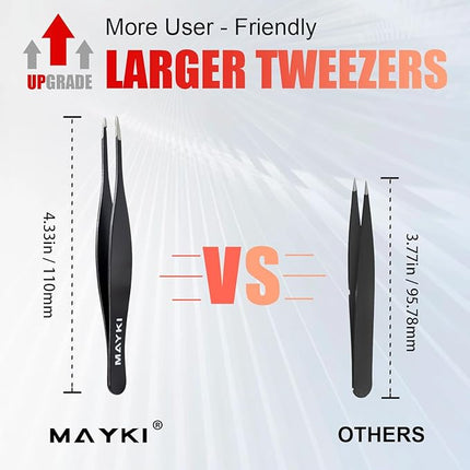 Initial K Tweezers with Mirror for Women Facial Hair, Best Gifts for Teen Girl/Daughter/Friend/Mom/Bridesmaid/Wife/Girlfriend, Unique Gift for Birthday/Anniversary/Mothers Day/Valentines Day/Christmas