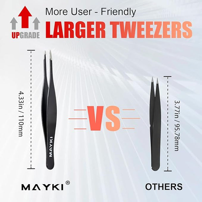 Initial K Tweezers with Mirror for Women Facial Hair, Best Gifts for Teen Girl/Daughter/Friend/Mom/Bridesmaid/Wife/Girlfriend, Unique Gift for Birthday/Anniversary/Mothers Day/Valentines Day/Christmas