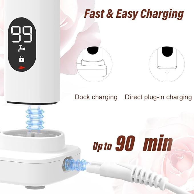 Bikini Trimmer for Women and Men,5-in-1 Wet/Dry Body Hair Trimmer,Gentle Hair Removal Shaver for Full Body Groomer,Electric Razor Shaver with USB Charge Dock-No Nick, No Cut, No Razor Burn,Pink