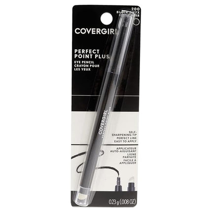 COVERGIRL Perfect Point Plus Eyeliner Pencil, Black Onyx Pack of 1, Long-Lasting, Versatile Black Eyeliner, Soft Smudging Tip, No Sharpening Needed