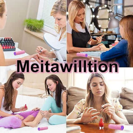 Meitawilltion Handheld UV Light for Gel Nails,9 LED Small Glow Nail Lamp,Mini U V Nail Dryer,Portable Flashlight for Nail Art Decoration DIY at Home-Green
