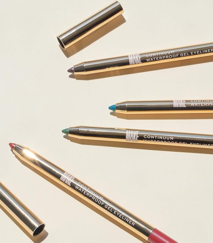 MAKE Beauty Continuum Waterproof Gel Eyeliner Pencil. Creamy, Pigmented Multi-Use, including Waterline with Built-in Sharpener and Blending Brush. Smudge-Proof Makeup. Shade - Otherworld, Bronze