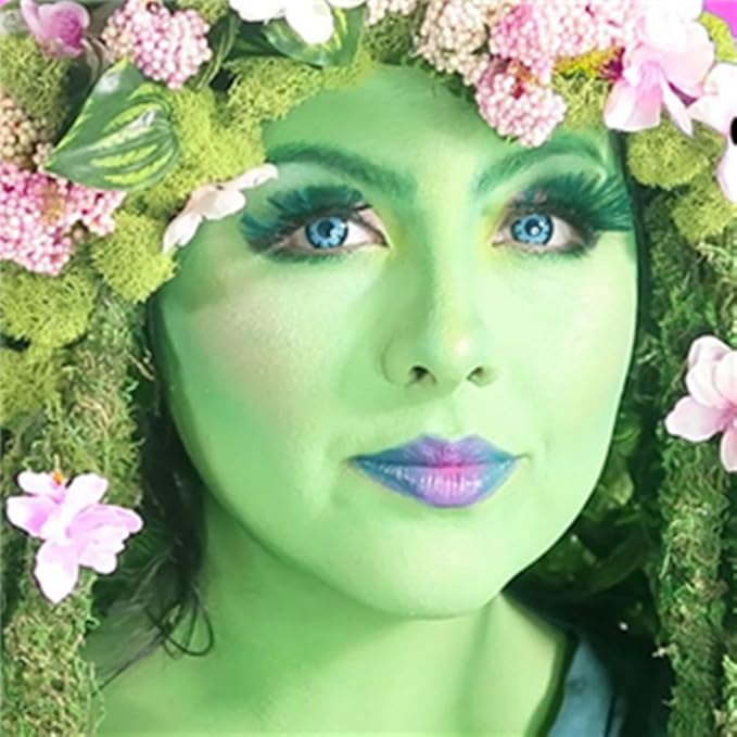 Go Ho Pastel Green Face Body Paint,Pastel Green Makeup Water Based Face Paint and Body Paint for Airbrush Makeup Special FX, Cosplay, and Halloween Make up
