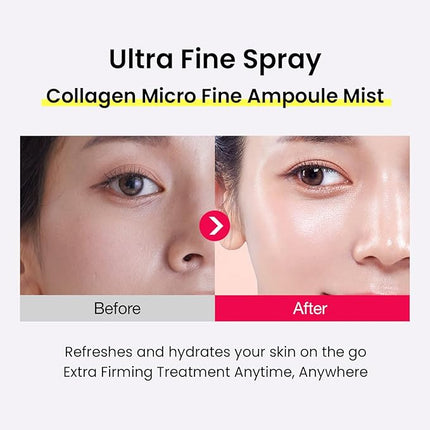 ULTRA COLLAGEN Glow Skin Duo Pack, Hydrating Ampoule Mist & Steam Cream Set, Retinol, Deep Moisture Collagen & Niacinamide, Winter Skincare Gift for Dry Skin, K-Beauty Moisturizing Glow Kit