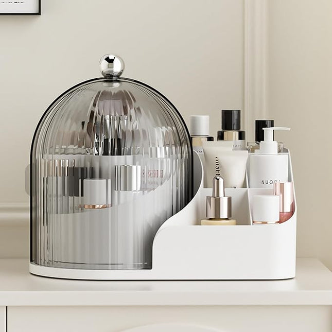 ONXE Makeup Organizer with Drawers,Large Capacity Perfume Organizer,Vanity,Bathroom,Bedroom Countertop Storage for Cosmetics, Perfume, Brushes, Eyeshadow, Skincare,Lipstick, Nail Polish (White-Large)