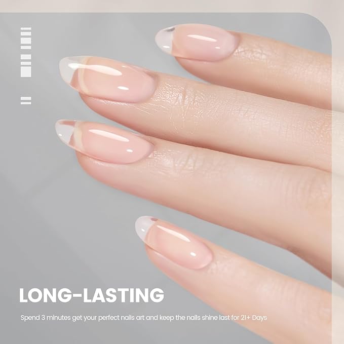 RARJSM Clear Glass Fiber Nail Repair Gel Polish for Broken Damaged Nails Strengthener Gel Base Coat Transparent Building Glass Extension Gelpolish Soak Off UV LED Curing Requires Salon Home 8ml