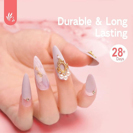 Lavender Violets 15ml Acid Free Professional Nail Dehydrator Prep for UV Gel Polish Acrylic Nails Fast Dry Natural Nail Manicure Bonder 0.52oz A107