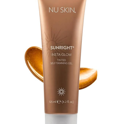 Nu Skin Sunright Insta Glow Self Tanner Gel | Natural Summer Tan for Face & Body | Beauty & Skin Care | Vitamin E & Avocado Oil | Natural Body Bronzer with DHA & Amino Acids | 4.2 oz | 1 Pack