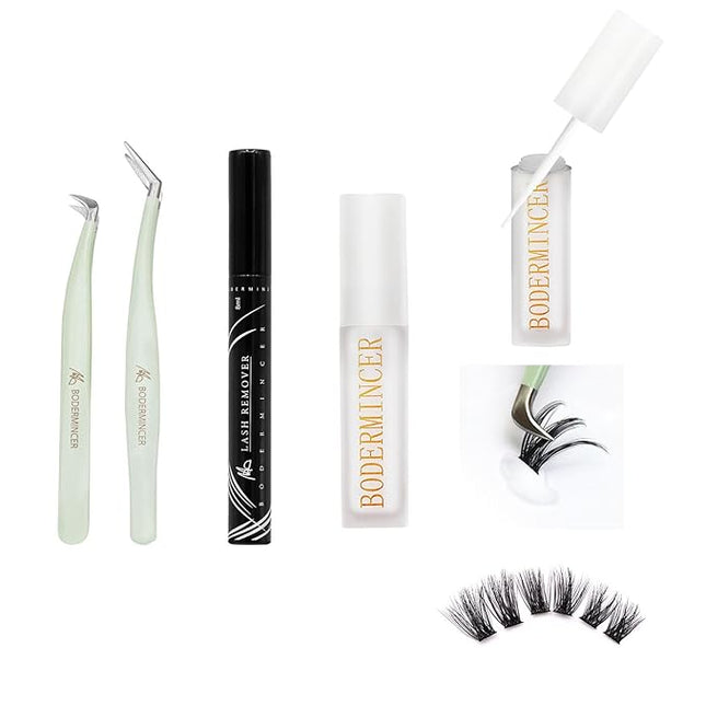 Bodermincer 120 Clusters 10mm+12mm/12mm+14mm/14mm+16mm Mixed Wide Cluster False Eyelash Individual Cluster EyeLashes Grafting Fake False Eyelashes Eyelash Extension (DIY Eyelash Extentions Kit)