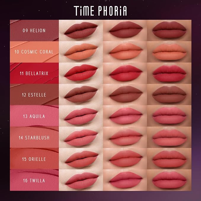 NEBULA VELVET LIP CREAM-Long Lasting Lip Stain, Waterproof and Transfer Proof Lip Tint, Matte Finish Lipstick, Smooth Out Lip Lines, Lightweight Lip Cream, High Coverage (05 POLARIS)