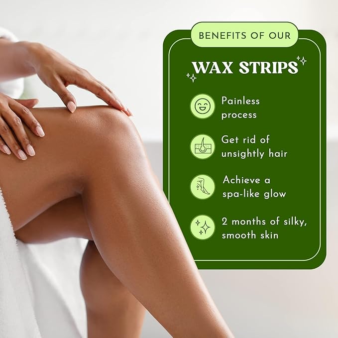 Moom Waxing Strips for Women (48 Count) Polycotton, Specially Engineered for Maximum Hair Removal – Perfect for Bikini, Leg, Eyebrow, Body & Face Wax (only include strips)
