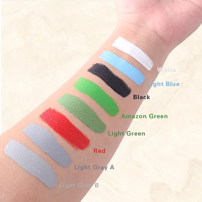 Go Ho Clown White Face Paint for Halloween Makeup,Water Based Professional White Face Body Paint Washable for SFX Clown Skeleton Vampire Zombie Cosplay Makeup,25g