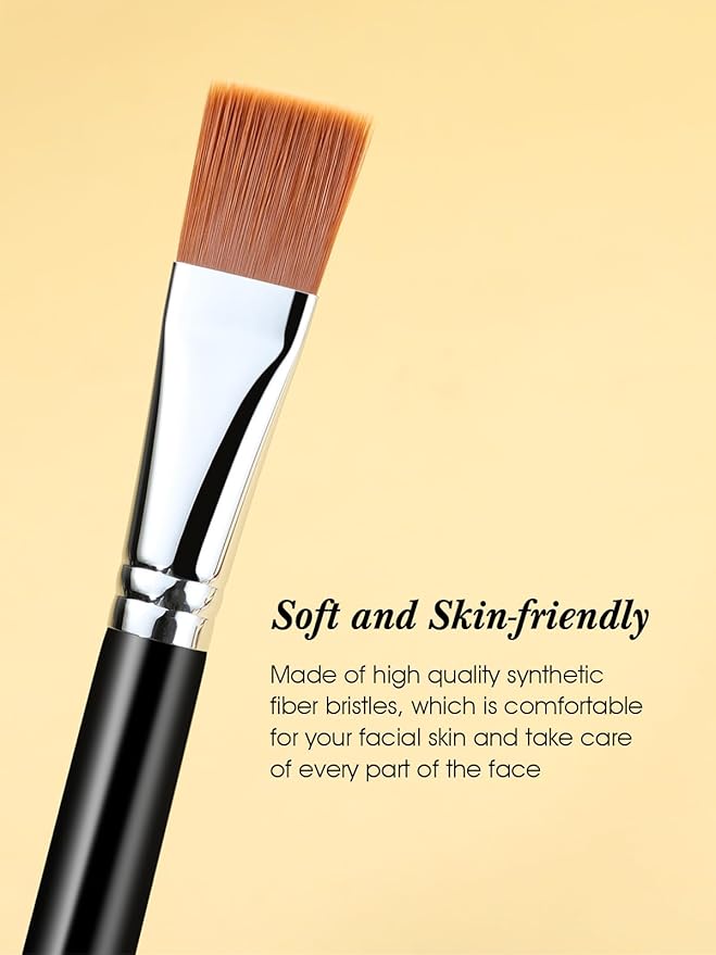 Mask Brush, EIGSHOWBEAUTY Facial Mask Brush Wood Handle Premium Soft Face Mask Application Foundation Brush Cosmetic Tools for Women, Girls Body Lotion, Mud, Clay, Charcoal Mixed Mask