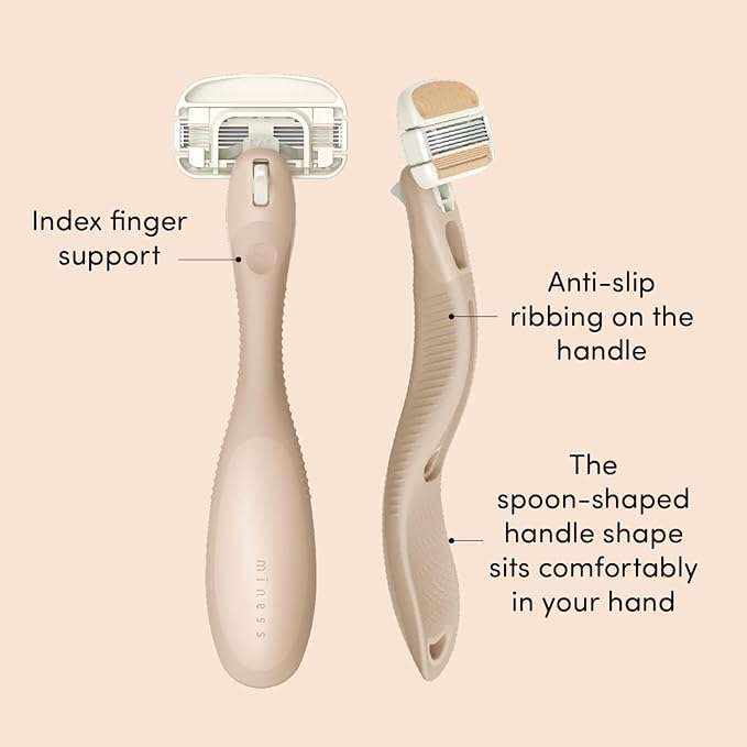 Kai Miness System Body Razor, Gentle Beauty Groomer for Hair Removal, Ideal for Sensitive Skin, Japanese Steel Removes Body Hair