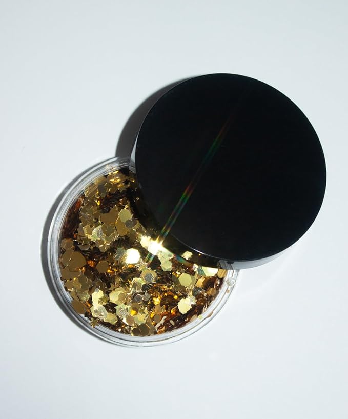 Rhythm Biodegradable Chunky Glitter // Karizma Beauty Gold Bio Glitter Eco Glitter Face Glitter Festival Chunky 10g