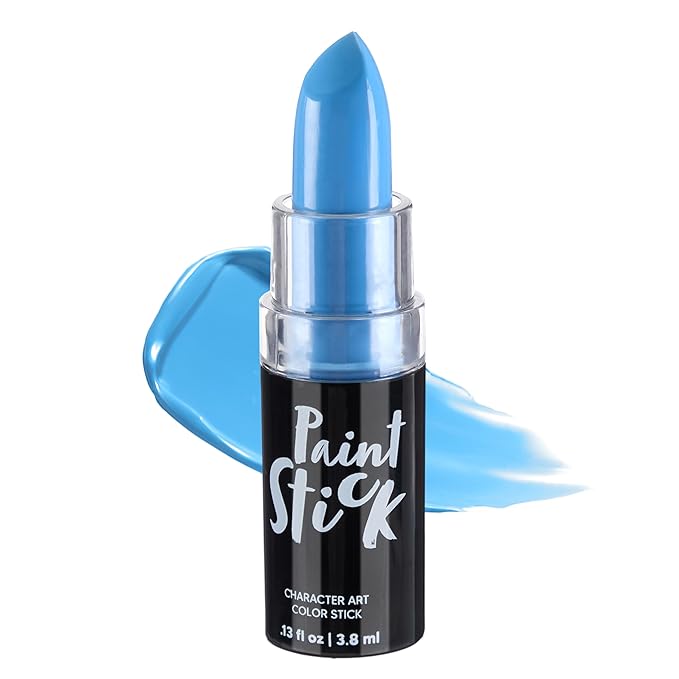 Spooktacular Creations Halloween Face Body Paint Lipstick for Adult, Clown SFX Foundation Cream Makeup for Sports Festival or Stage Makeup Cosplay Party Dress Up (0.13 Oz, Blue)