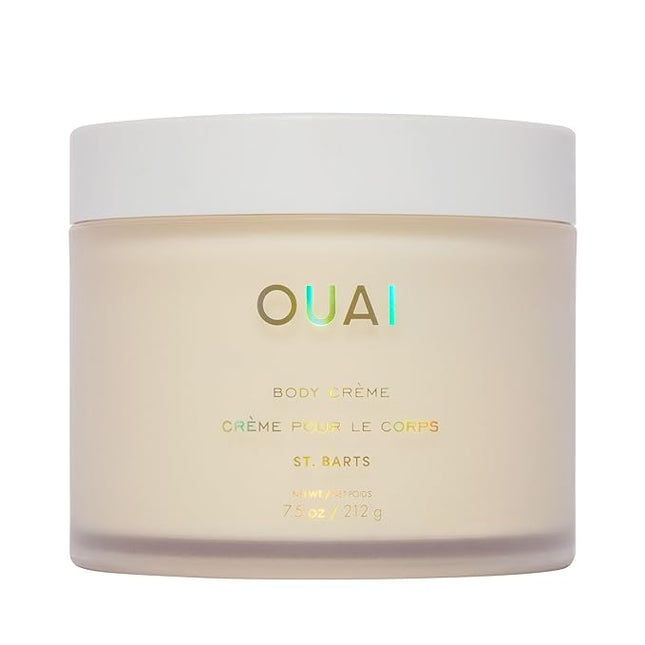 OUAI Body Cream, St. Barts - Hydrating Whipped Body Cream with Cupuaçu Butter, Coconut Oil and Squalane - Softens Skin and Delivers Healthy-Looking Glow - Sulfate-Free Skin Care (7.5 Oz)