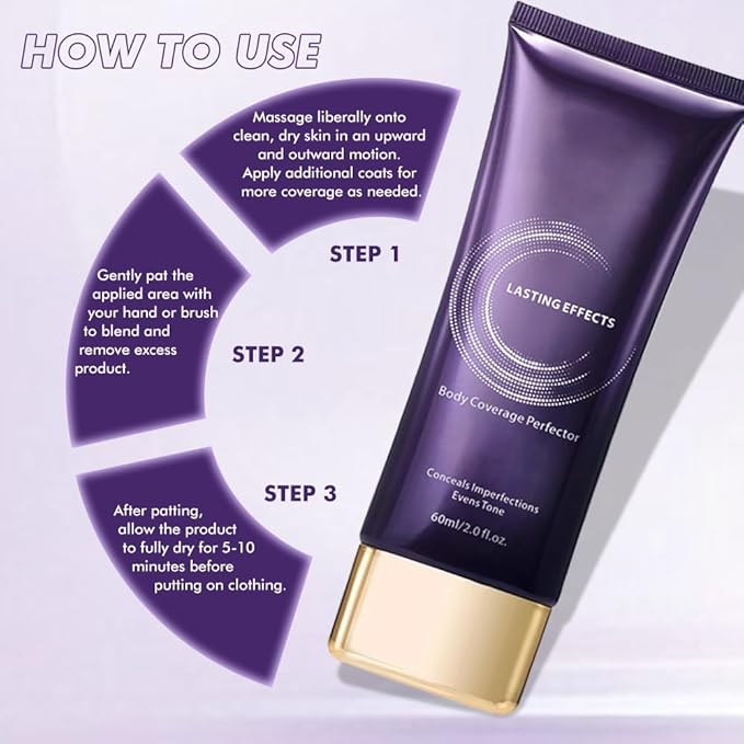 Body Coverage Perfector, Waterproof Leg and Body Makeup, Tattoo Cover Up, Moisturizing