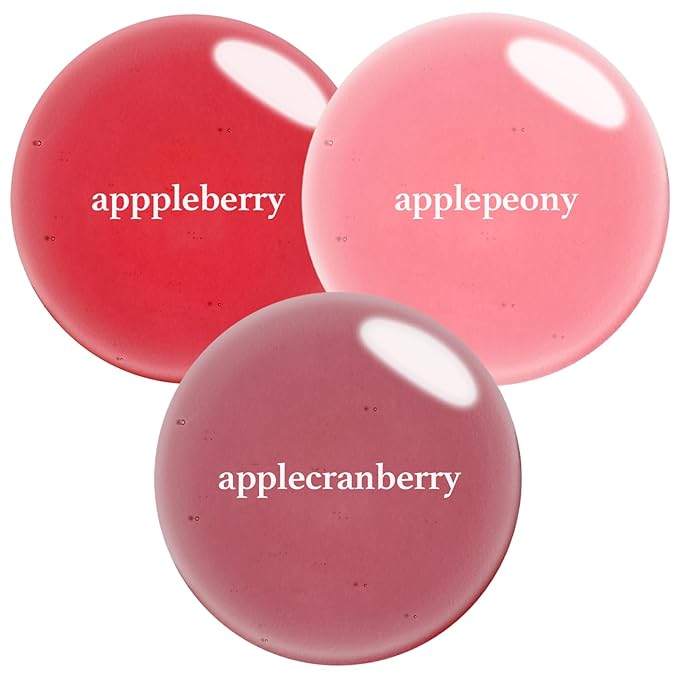 NOONI Korean Lip Oil Gift Set - Apple Seed Lip Oil Trio | Korean Lip Stain Long Lasting Hydration, Moisturizing, Glowing Korean Lip, Plumping, Stocking Stuffers Travel Size Mini Set 0.12 Fl. Oz. x 3ea