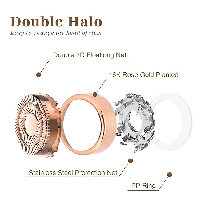 Women's Facial Hair Remover Replacment Heads Compatible with Flawless Finishing Touch Facial Hair Removal Tool for Face